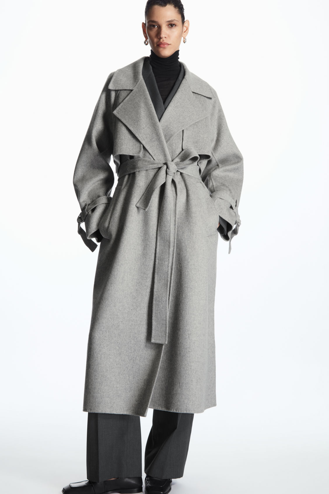 COS Online DOUBLE-FACED WOOL TRENCH COAT authentic 100% - Summer Sale